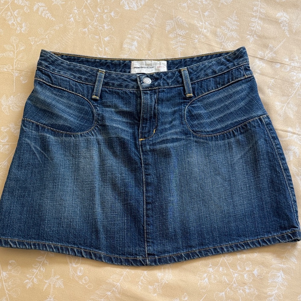 Vintage Paper Denim & Cloth Denim Mini Skirt